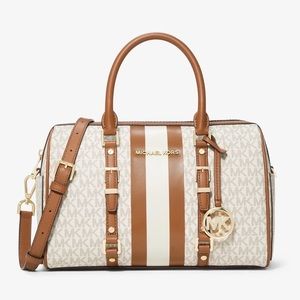 Michael Kors Medium Leather Bedford Duffel Satchel